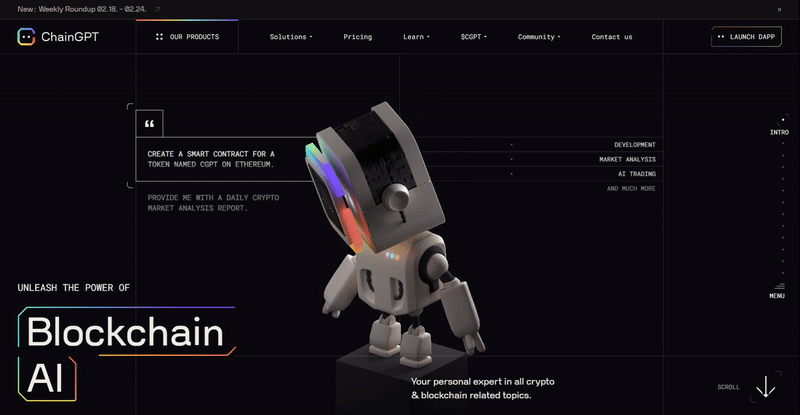 Interactive 3D website